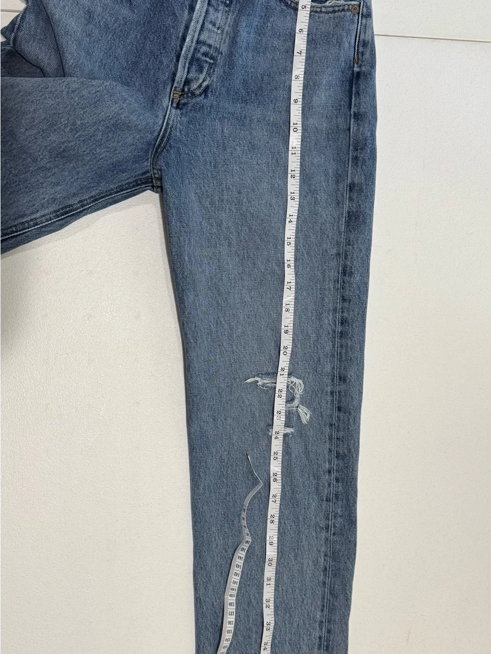 AGOLDE 90’s Pinch Waist Jeans Size 25 High Rise Straight Leg Distressed